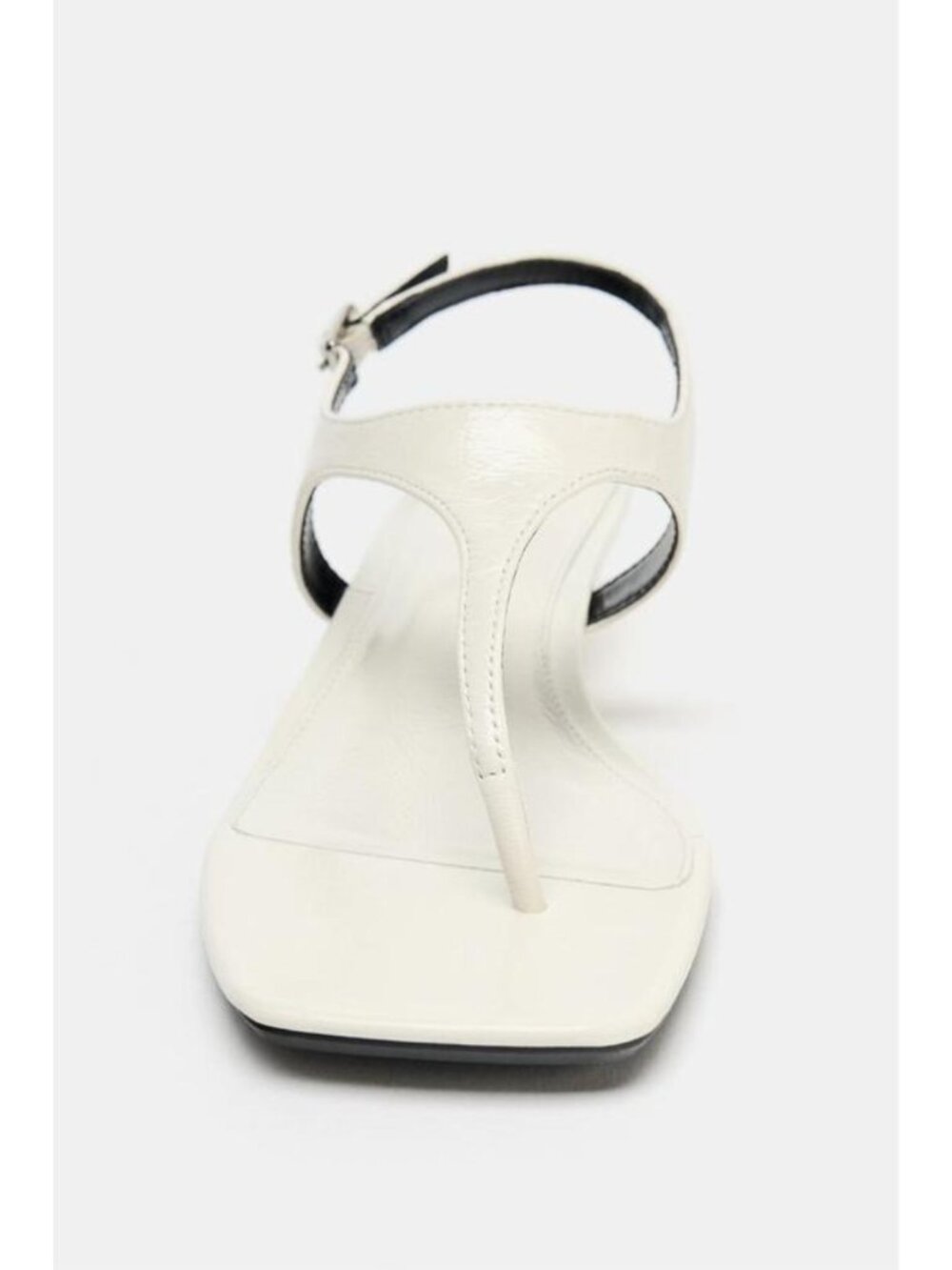 ZARA LEATHER BUCKLE STRAP SANDALS